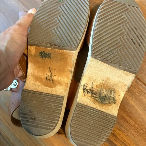 Lotta Stockholm Swedish clog sandals Brown Leather Women's Sandals 38 7-7.5