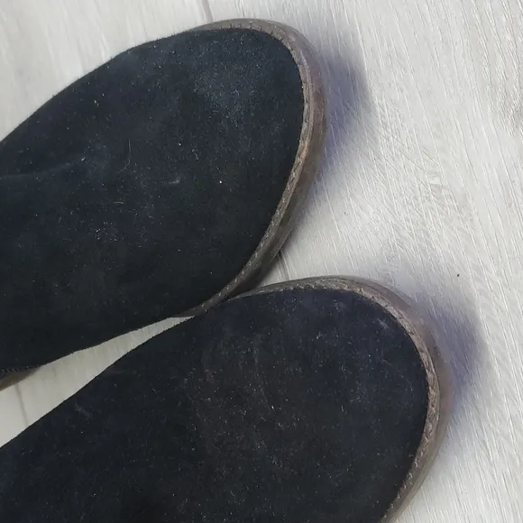 Lucky Brand Womens Faithly2 Ankle Suede Heeled Boots shoes comfort sz 8.5