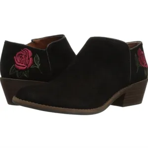 Lucky Brand Womens Faithly2 Ankle Suede Heeled Boots shoes comfort sz 8.5