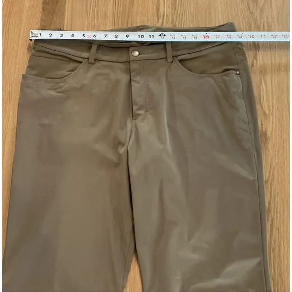 Lululemon Mens Tan ABC Classic-Fit 5 Pocket Pant sz 36