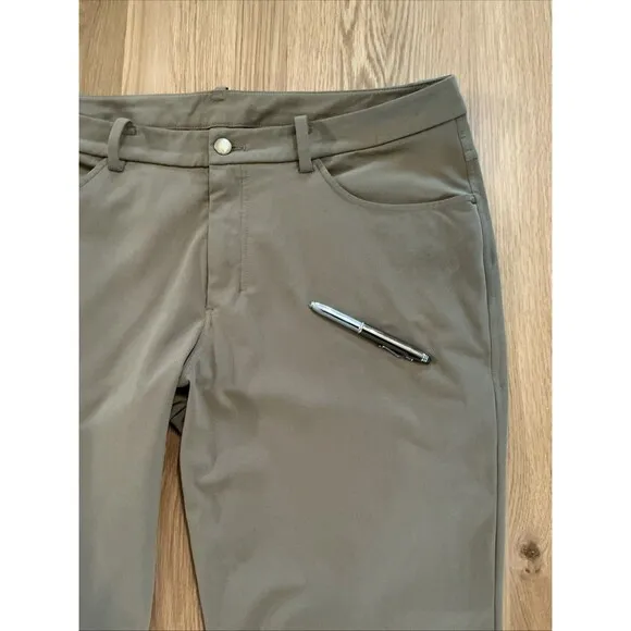 Lululemon Mens Tan ABC Classic-Fit 5 Pocket Pant sz 36