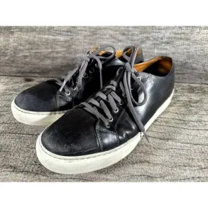 Magnanni Costa Lo Low Top Sneaker Men’s 9.5 Black Leather Lace Up Shoes