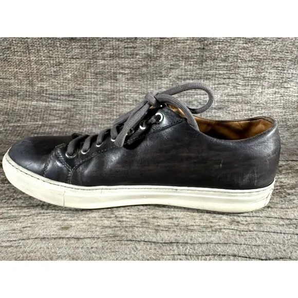 Magnanni Costa Lo Low Top Sneaker Men’s 9.5 Black Leather Lace Up Shoes