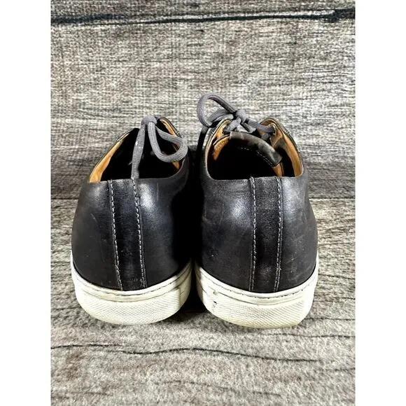 Magnanni Costa Lo Low Top Sneaker Men’s 9.5 Black Leather Lace Up Shoes