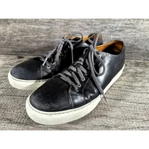 Magnanni Costa Lo Low Top Sneaker Men’s 9.5 Black Leather Lace Up Shoes