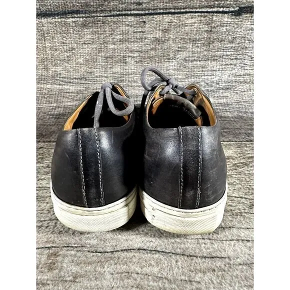 Magnanni Costa Lo Low Top Sneaker Men’s 9.5 Black Leather Lace Up Shoes