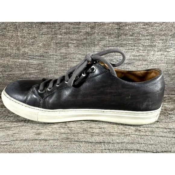Magnanni Costa Lo Low Top Sneaker Men’s 9.5 Black Leather Lace Up Shoes