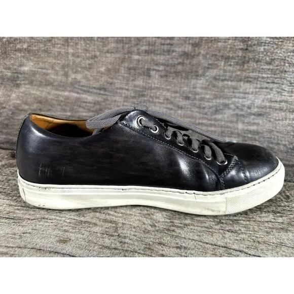 Magnanni Costa Lo Low Top Sneaker Men’s 9.5 Black Leather Lace Up Shoes