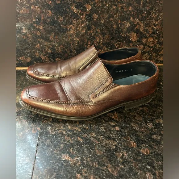 Magnanni Madrid Venetian Loafer, Brown Leather, Mens Size 14