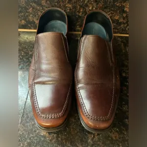 Magnanni Madrid Venetian Loafer, Brown Leather, Mens Size 14