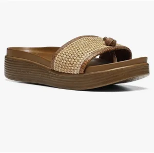 Medium Donald J. Pliner Women's Farrahr Raffia Biscotti (Tan) Thong