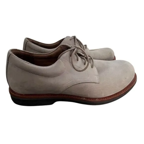 Men’s Dansko Oxford Shoes - Size 46, Grey Beige Suede EUC
