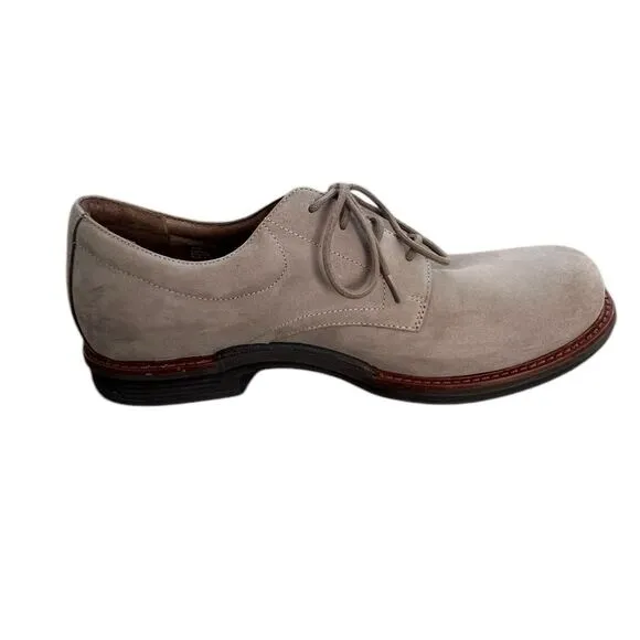 Men’s Dansko Oxford Shoes - Size 46, Grey Beige Suede EUC