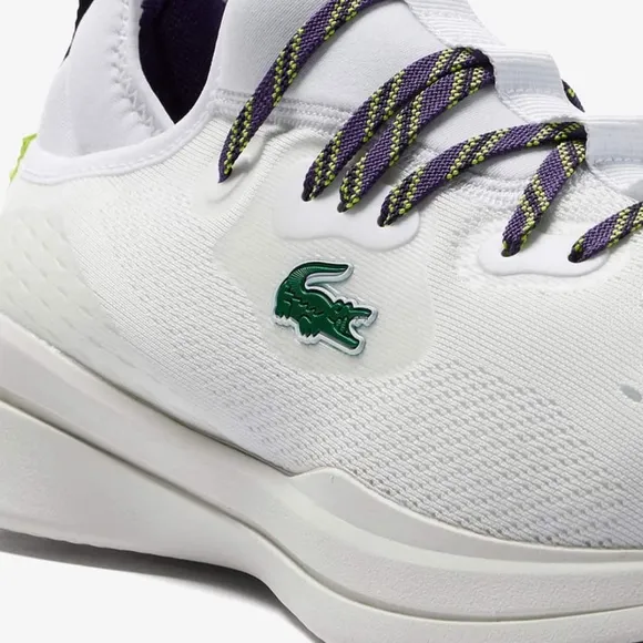 Mens Lacoste Sneakers Run Spin Comfort 2 Size 13 Athletic NEW White Lilac Green