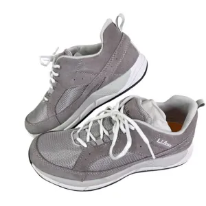Mens L.L Bean Sneakers Shoes Gray Comfort Fitness Walking Suede Mesh Size 10