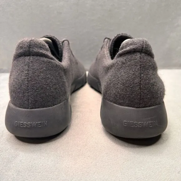 Mens Size 12 / EU 45 Giesswein Merino Runners Dark Grey Wool Comfort Sneakers