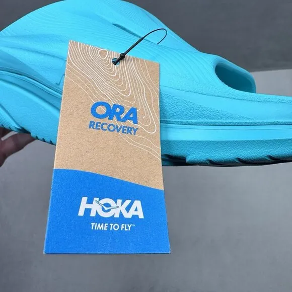 Mens Size 13 Hoka One One Ora Recovery Slide 3 Sandals Ceramic Blue Sport Slides