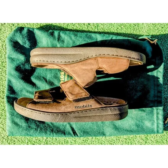 Mephisto Air-Relax Mobils Leather Comfort Sandal Slip-On Slides Shoes Sz40 NWOT