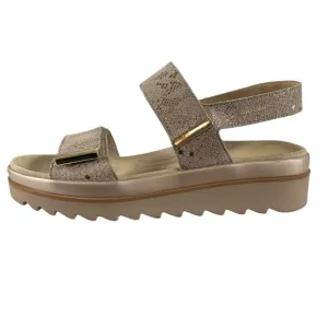 Mephisto Dominica Sandals Light Taupe Metallic Leather Size 39 US 9