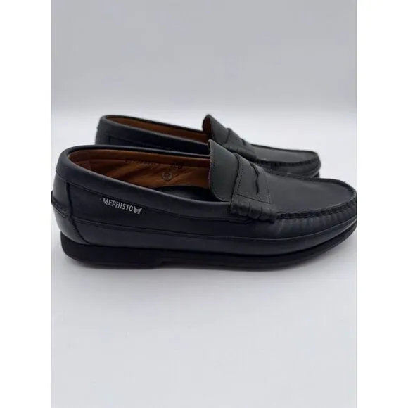 Mephisto Spinnaker Black Leather Penny Loafer Air-Relax Shoes Men's Sz 8.5 US‎