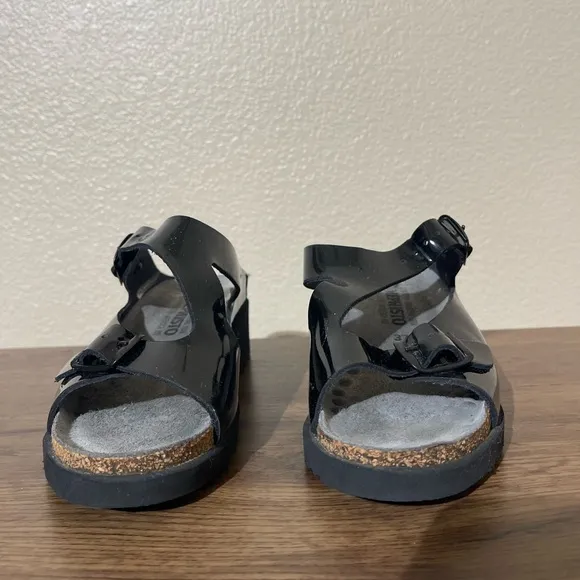 Mephisto Women's Black Wedge Sandals