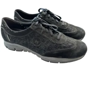 Mephisto Yael Runoff Air-Jet Orthopedic Comfort Shoe Sz 11 Black Leather Sneaker