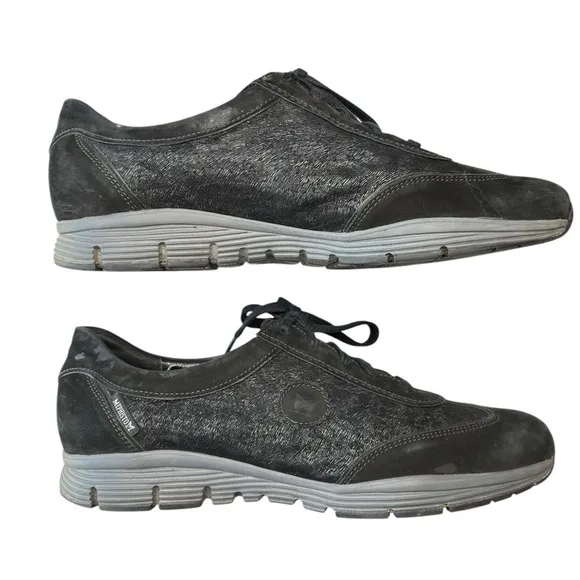 Mephisto Yael Runoff Air-Jet Orthopedic Comfort Shoe Sz 11 Black Leather Sneaker