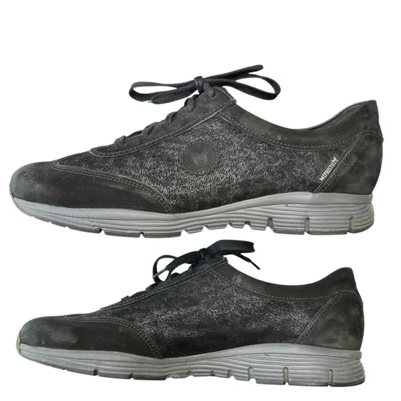 Mephisto Yael Runoff Air-Jet Orthopedic Comfort Shoe Sz 11 Black Leather Sneaker