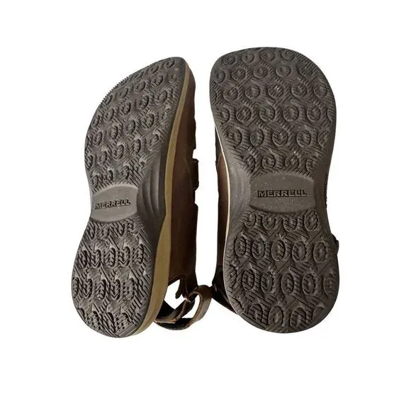 MERRELL TIDERISER LUNA FISHERMAN LEATHER Sandals   Men's 8