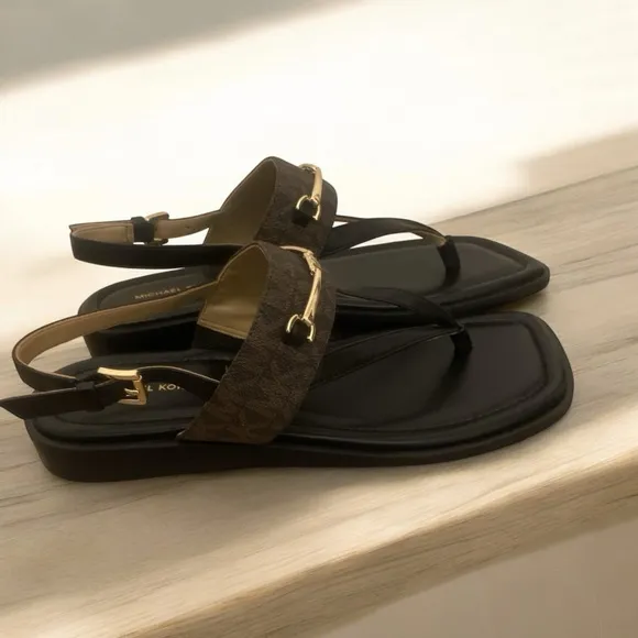 Michael Kors Black and Brown Women's Sandals new