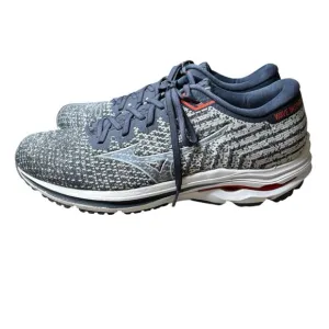 Mizuno Mens 11.5 Wave Inspire 17 Running Shoes Waveknit India Ink Wan Blue