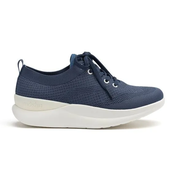 Moshn Leap Casual Shoes Blue Indigo Smart Knit Size 7 NIB Comfy Slip Resistant