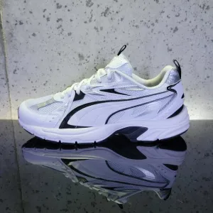 MSRP $80 Puma Milineo Tech Running Shoes Sz 10 White Silver Metallic
