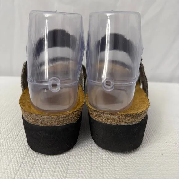 Naot Ashley Jewel Sandals Womens Size 6 Comfort Snake Print Platform Wedge 37 EU
