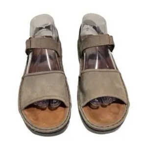 Naot Tan Leather Sandals with Ankle Strap and Sturdy Sole size 40 or 9.5