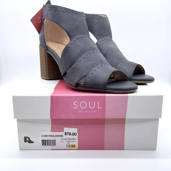 Naturalizer Soul Christina Denim Leather Sandals