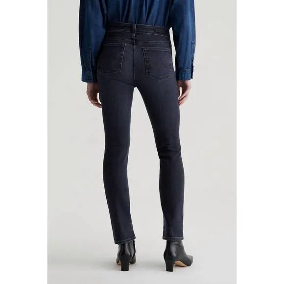 NEW AG JEANS mari straight jean in 8 year black salt