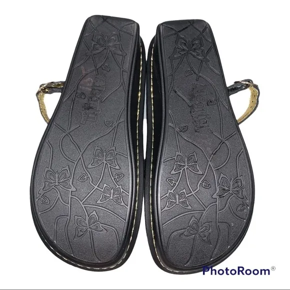 NEW Alegria Tuscany Iridescent Leopard Print Mary Jane Clogs Shoes size 37
