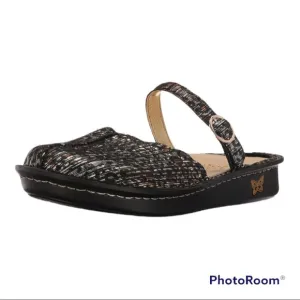NEW Alegria Tuscany Iridescent Leopard Print Mary Jane Clogs Shoes size 37