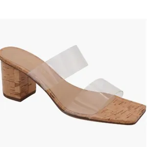 NEW ANDRE ASSOUS women's didi clear sandal in brown