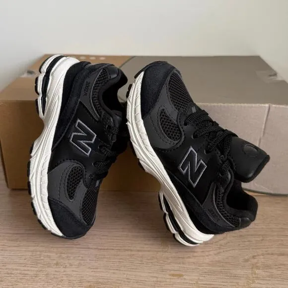 New Balance 2002 R Black/Grey Toddler Sneakers - SZ 8 C