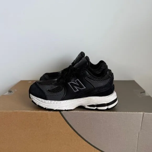 New Balance 2002 R Black/Grey Toddler Sneakers - SZ 8 C