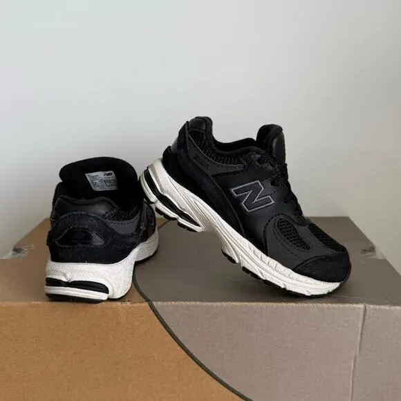 New Balance 2002 R Black/Grey Toddler Sneakers - SZ 8 C