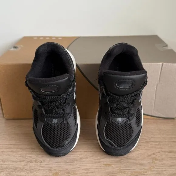 New Balance 2002 R Black/Grey Toddler Sneakers - SZ 8 C