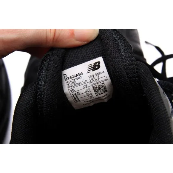 New Balance 608v5 Triple Black Sneakers Shoes Fitness Lace Up Hiking 15 D