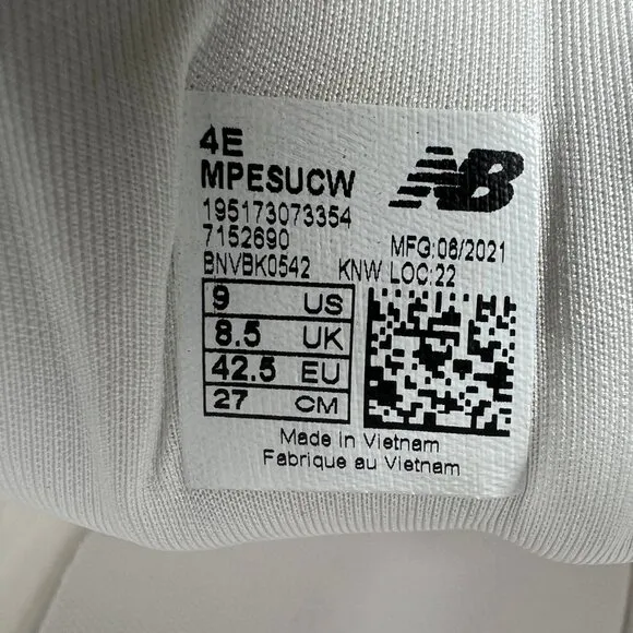 New Balance DynaSoft Pesu White Low Top Comfort Insert Running Shoes Size 9 Wide