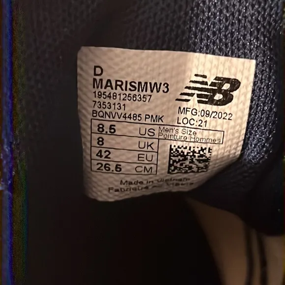 New Balance Mens Arishi v3 Fresh Foam Gray Dark Blue Running Shoe Size 8.5