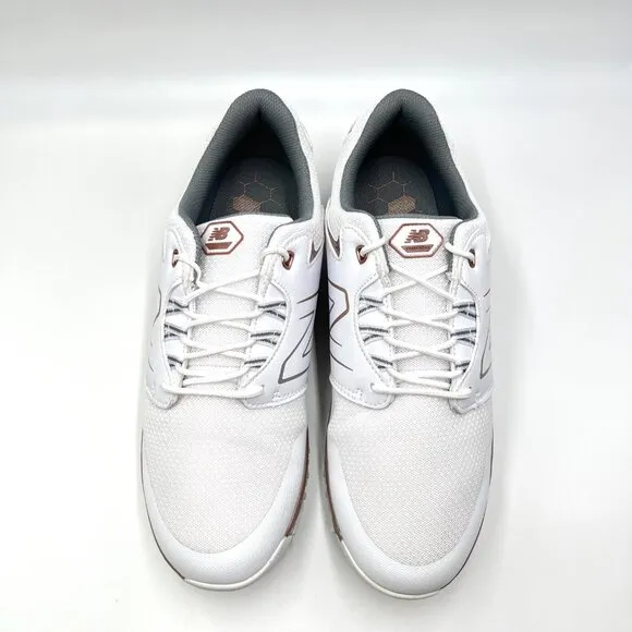 New Balance Size 10.5 Fresh Foam Links SL V2 White Rose Gold Golf Sneakers Shoes