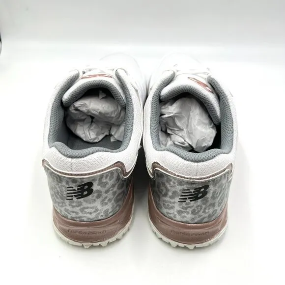 New Balance Size 10.5 Fresh Foam Links SL V2 White Rose Gold Golf Sneakers Shoes