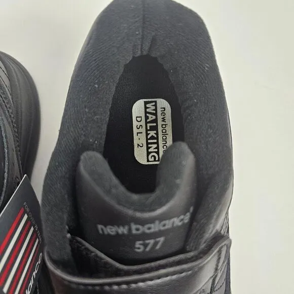 New Balance 577 Walking Tennis Shoes DSL-2 Black Women Size 7 1/2 D Wide NIB